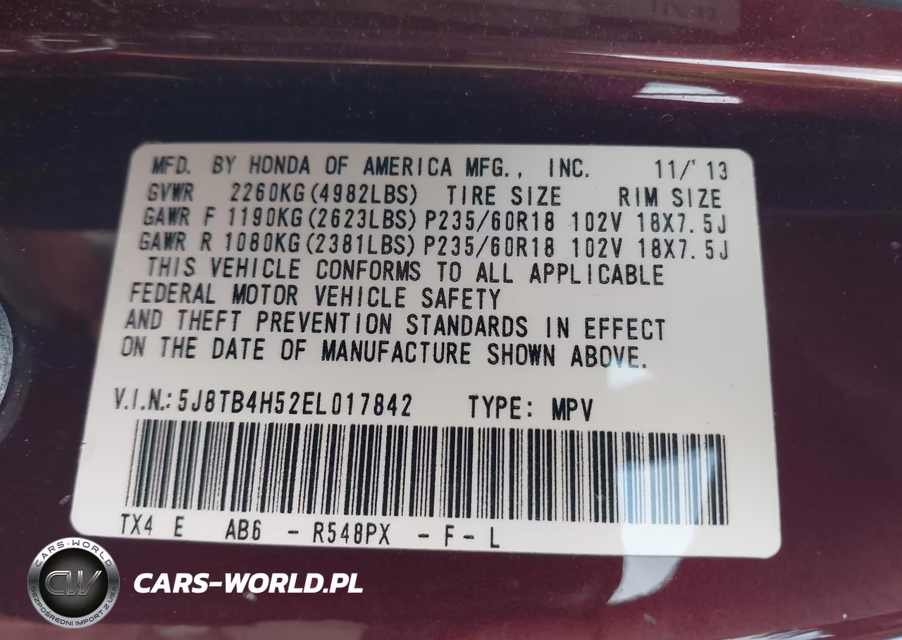 2014 Acura Rdx VIN:5J8TB4H52EL017842 - 9
