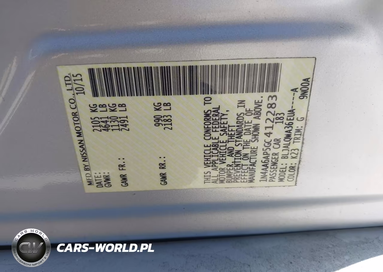 2016 Nissan Maxima 3.5 S VIN:1N4AA6AP5GC412283 - 9