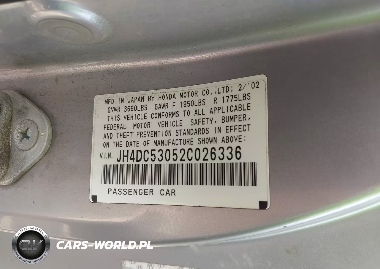 2002 Acura Rsx Type S VIN:JH4DC53052C026336 - 9