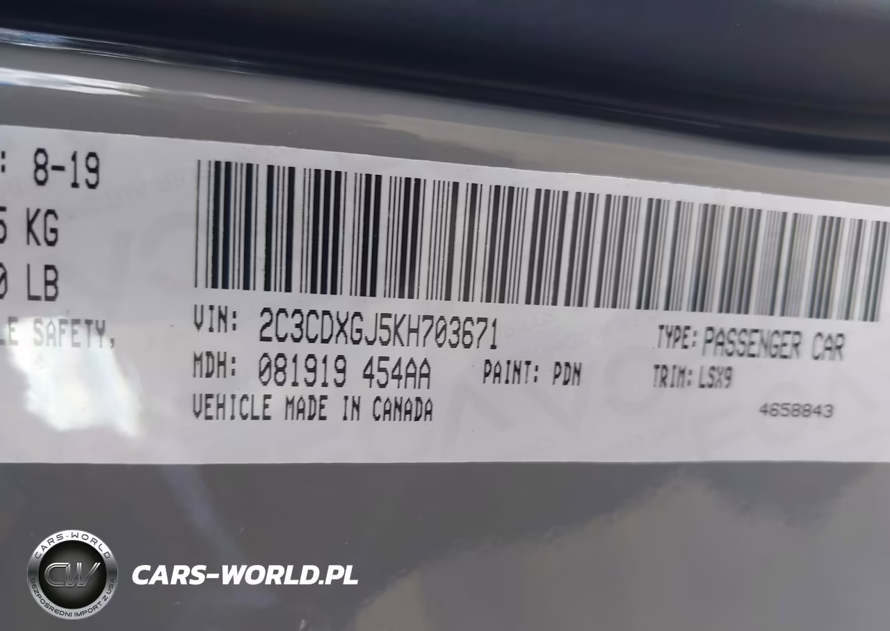 2019 Dodge Charger Scat Pack Rwd VIN:2C3CDXGJ5KH703671 - 9