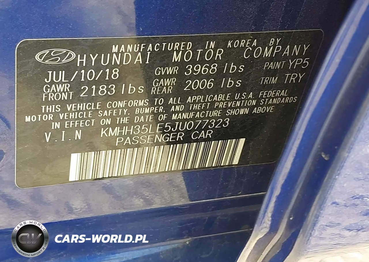 2018 Hyundai Elantra Gt VIN:KMHH35LE5JU077323 - 9