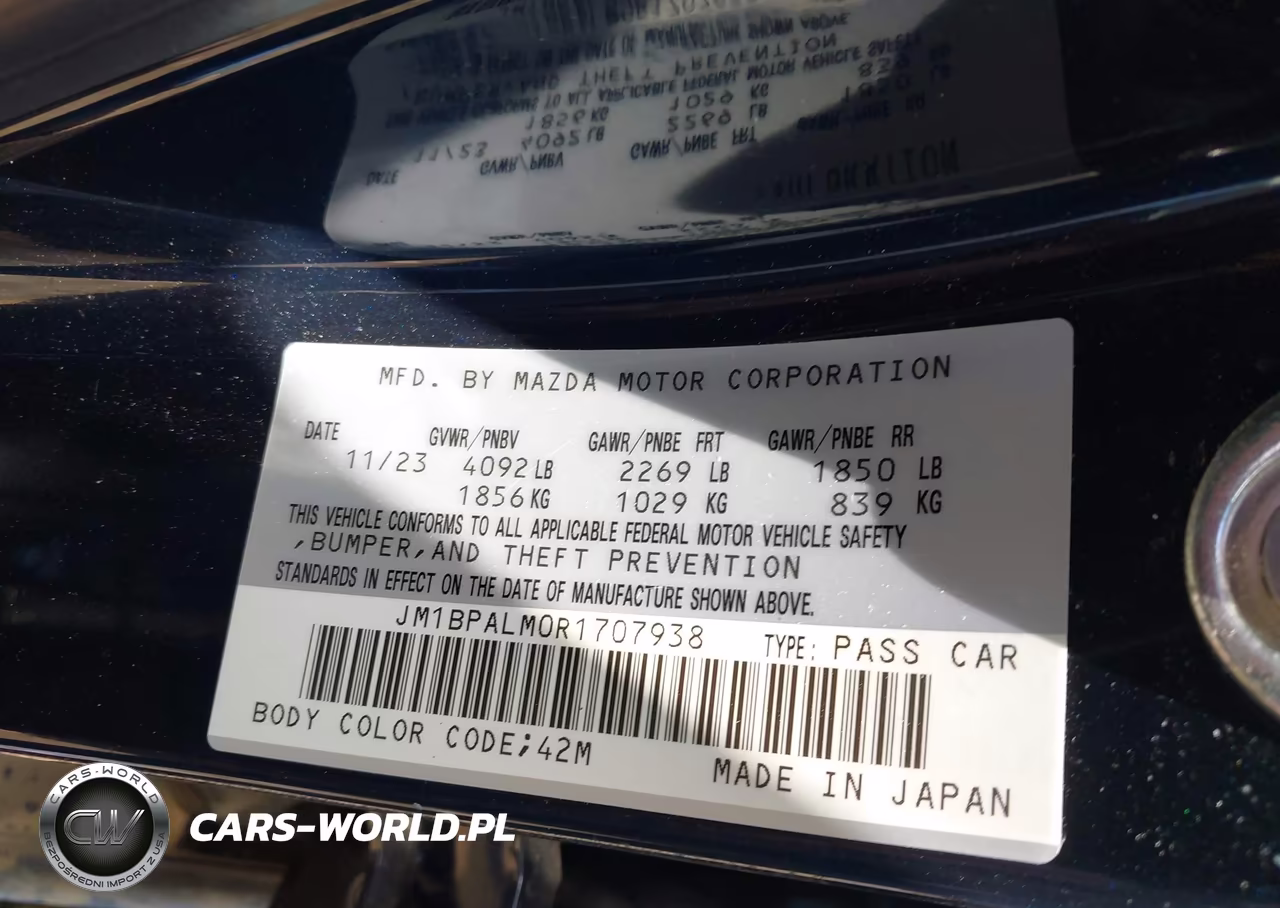 2024 Mazda Mazda3 2.5 S Preferred VIN:JM1BPALM0R1707938 - 9