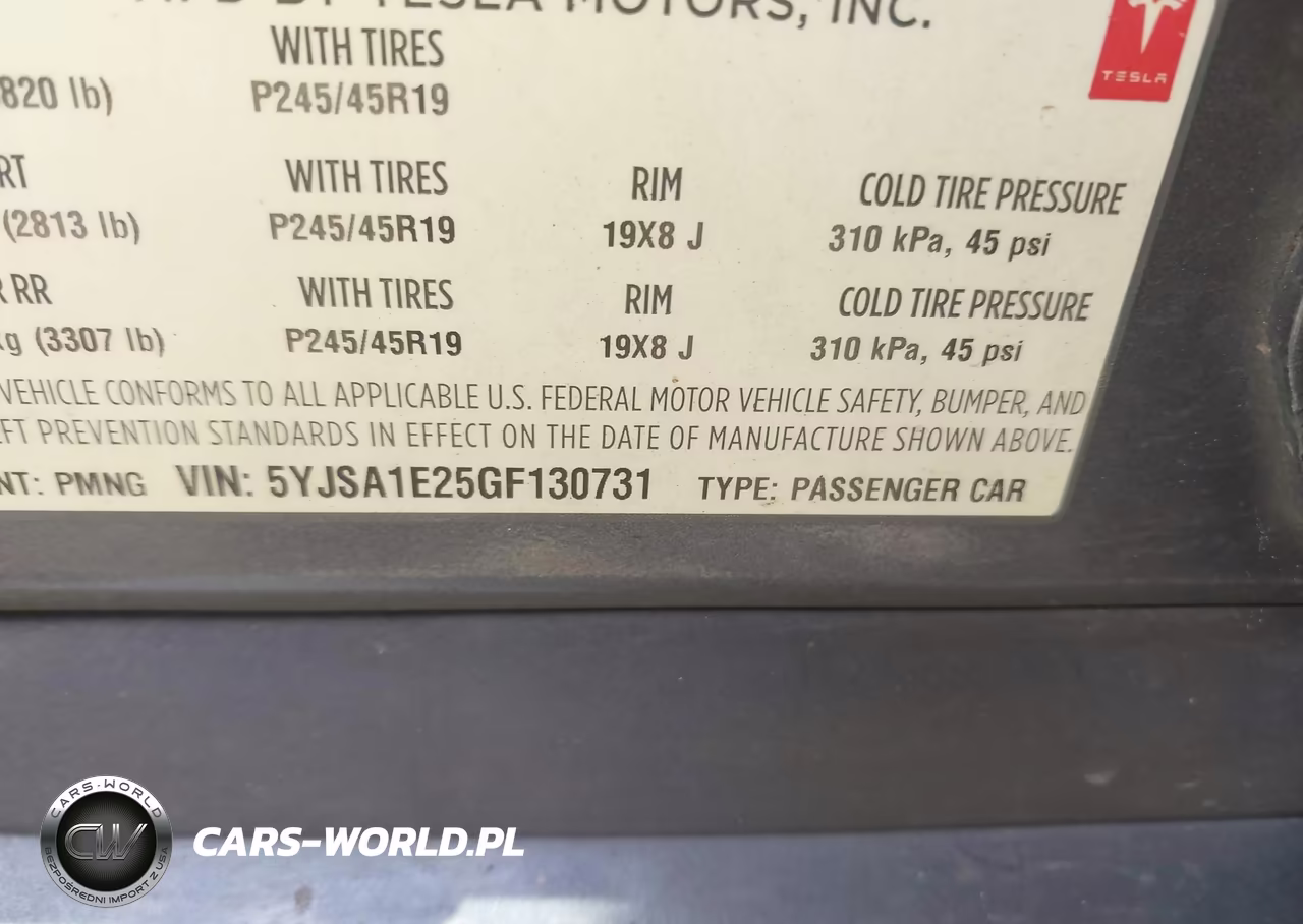2016 Tesla Model S 60D-70D-75D-85D-90D VIN:5YJSA1E25GF130731 - 9