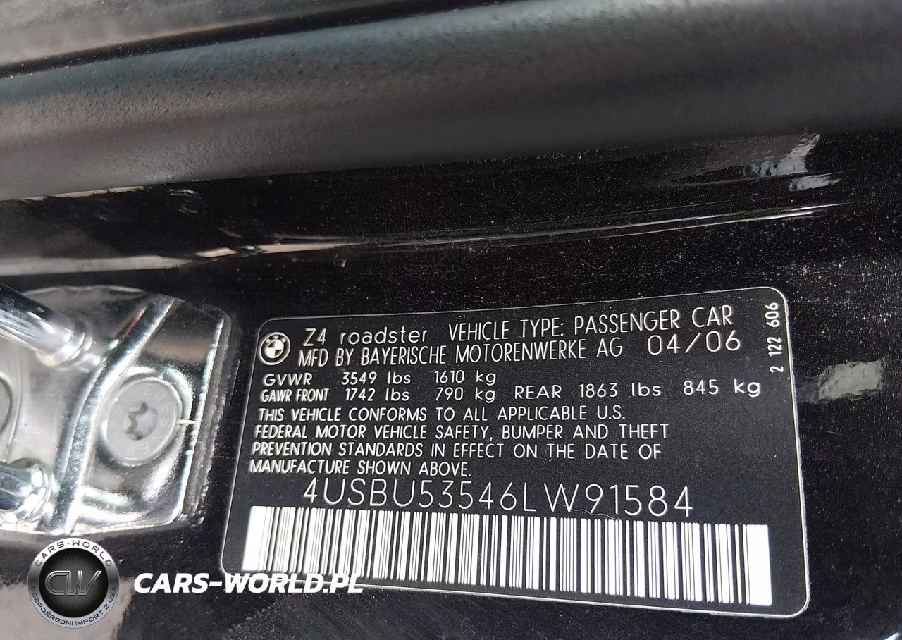 2006 BMW Z4 3.0Si VIN:4USBU53546LW91584 - 9