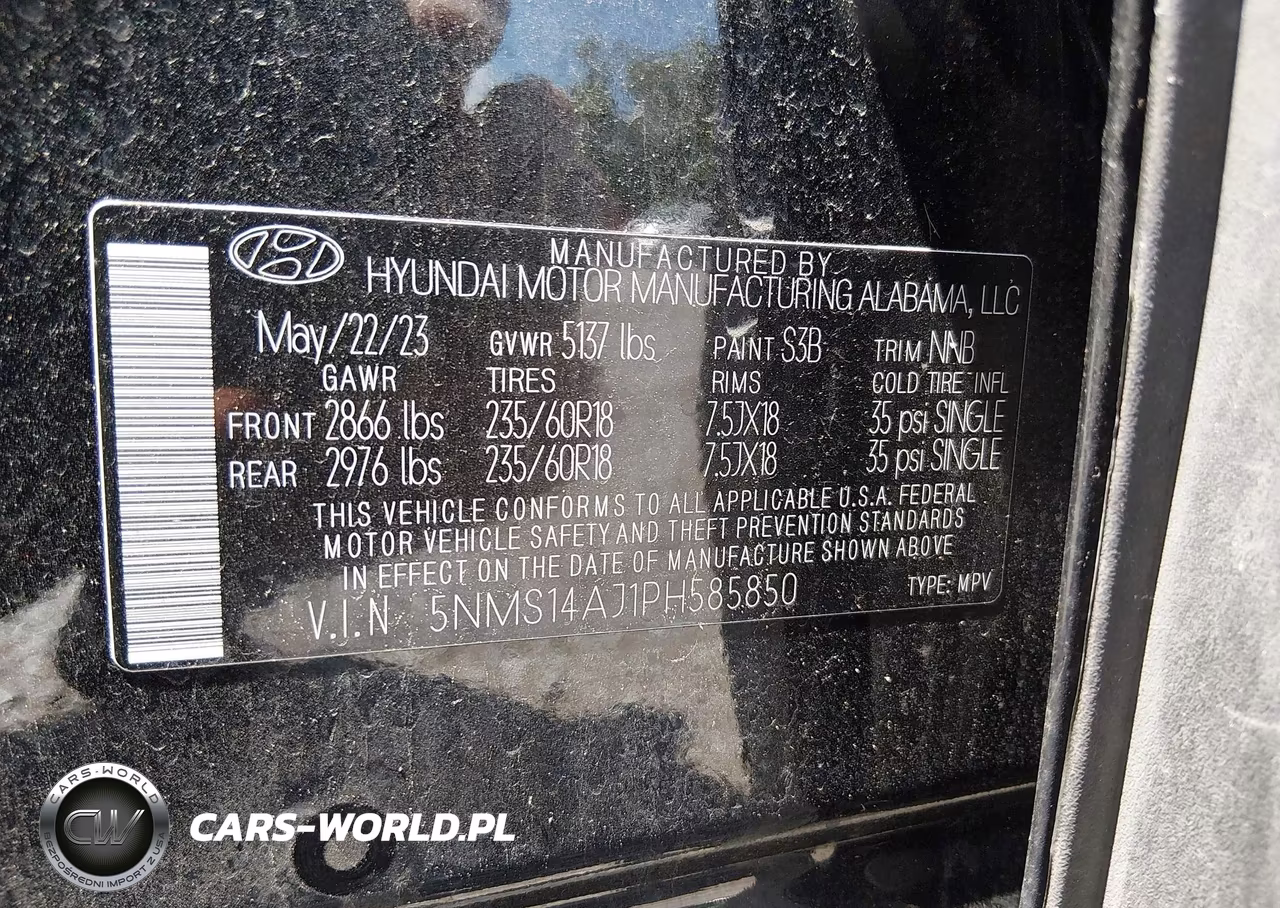 2023 Hyundai Santa Fe Se VIN:5NMS14AJ1PH585850 - 9