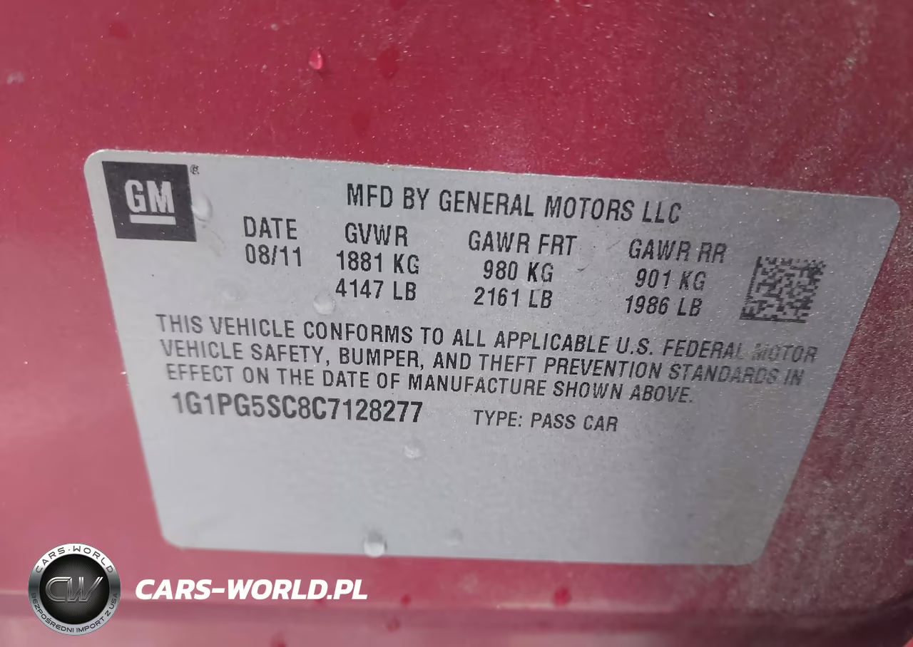 2012 Chevrolet Cruze 2Lt VIN:1G1PG5SC8C7128277 - 9