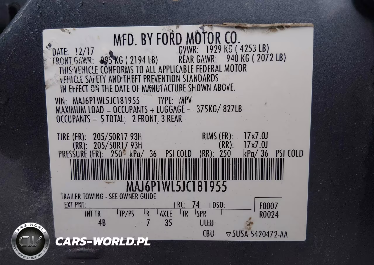 2018 Ford Ecosport Titanium VIN:MAJ6P1WL5JC181955 - 9