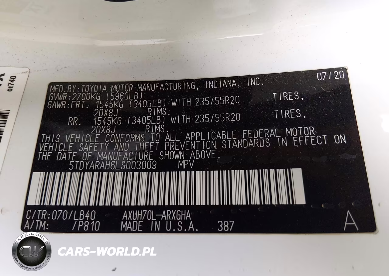 2020 Toyota Highlander Hybrid Limited VIN:5TDYARAH6LS003009 - 9
