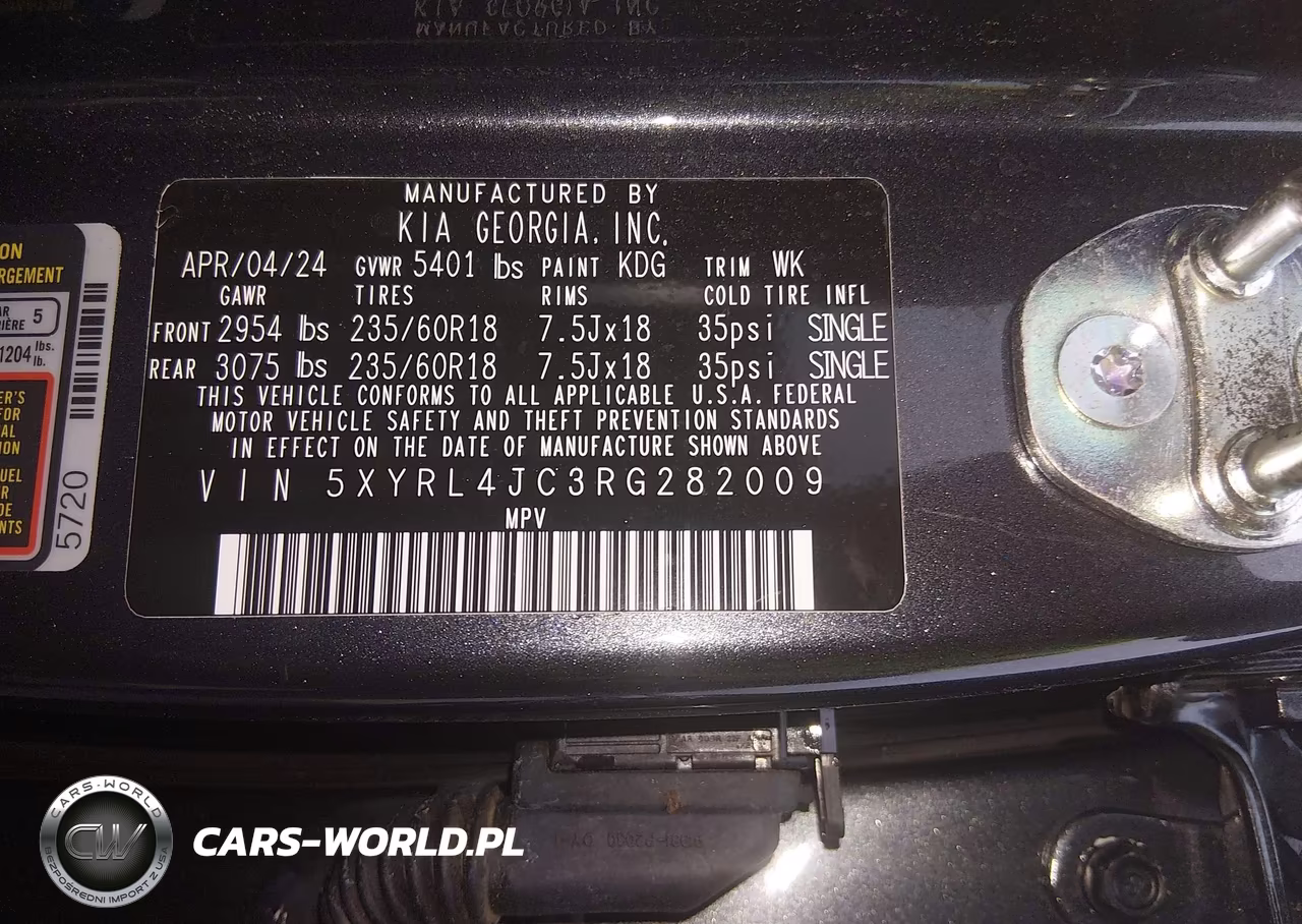 2024 Kia Sorento S VIN:5XYRL4JC3RG282009 - 9