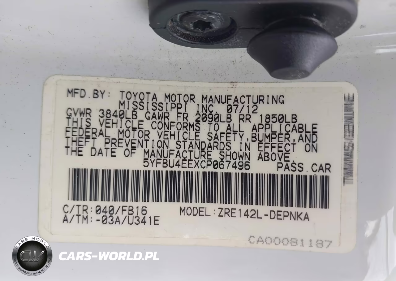 2012 Toyota Corolla Le VIN:5YFBU4EEXCP067496 - 9