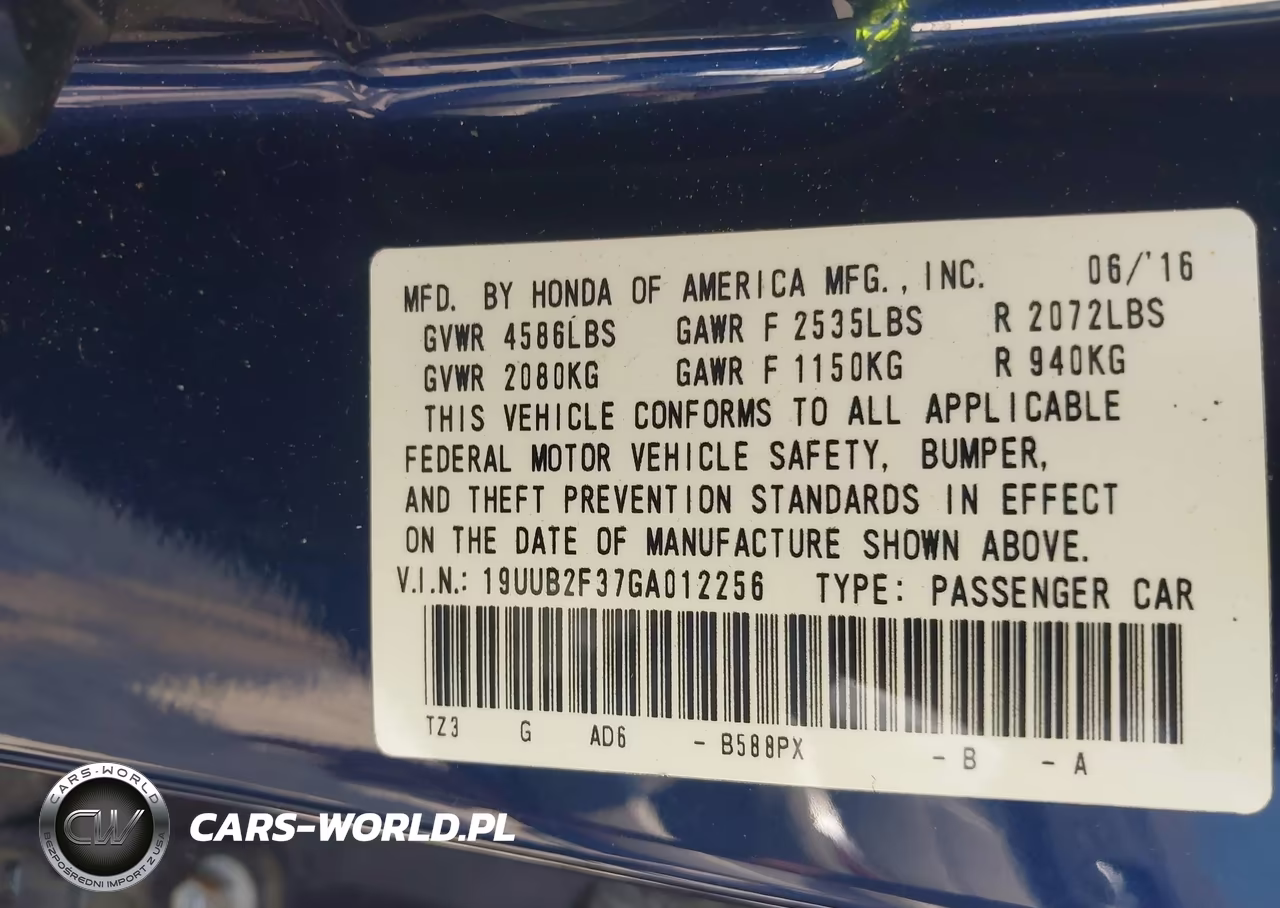 2016 Acura Tlx V6 VIN:19UUB2F37GA012256 - 9