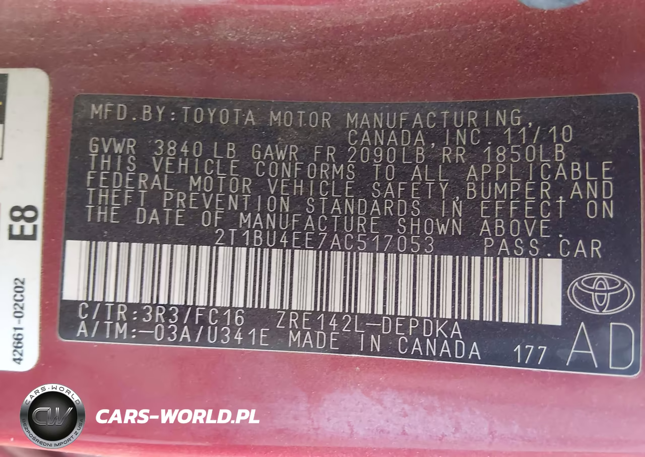 2010 Toyota Corolla Le VIN:2T1BU4EE7AC517053 - 9