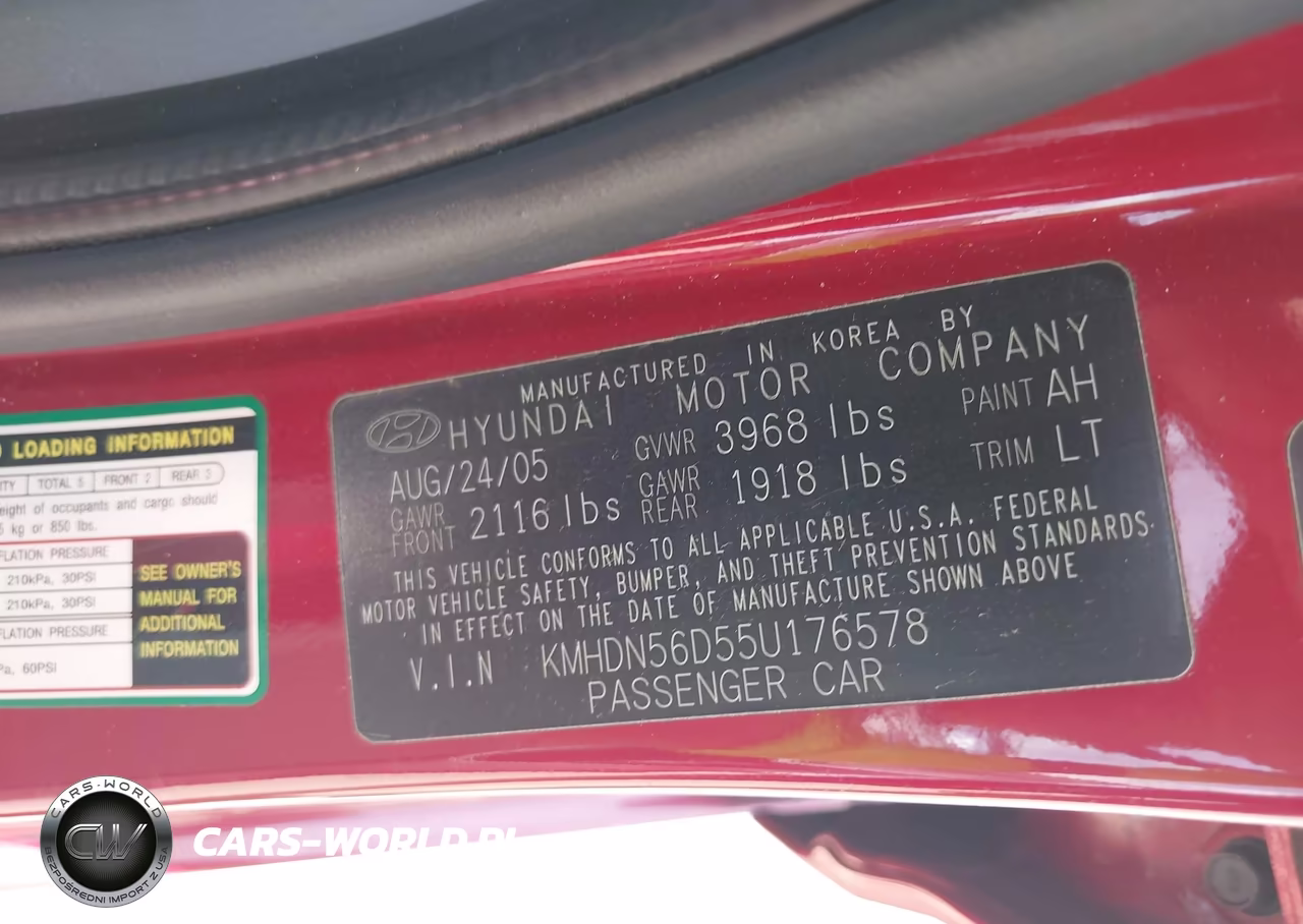 2005 Hyundai Elantra Gls-Gt VIN:KMHDN56D55U176578 - 9