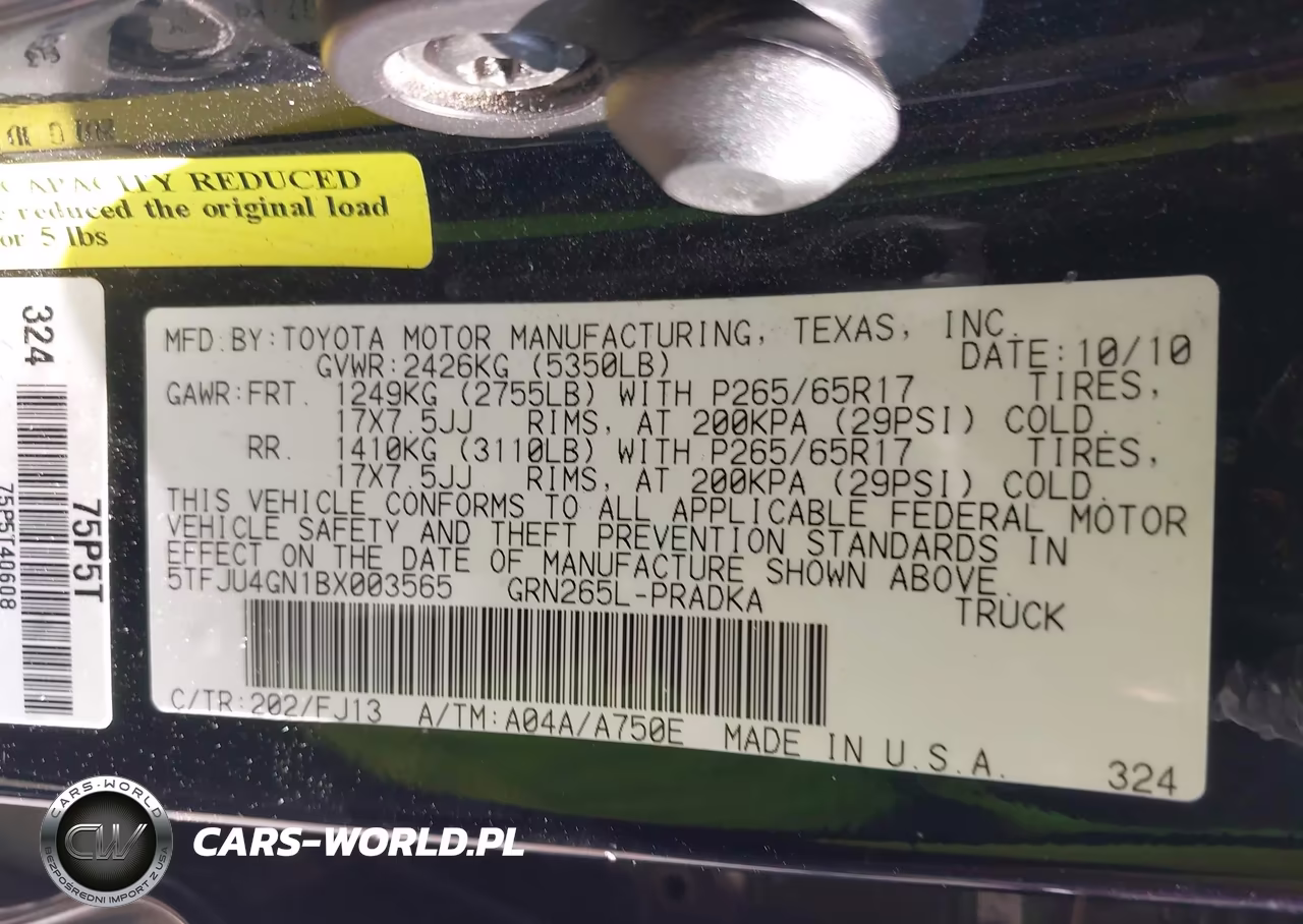 2011 Toyota Tacoma Prerunner V6 VIN:5TFJU4GN1BX003565 - 9