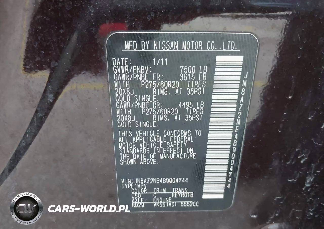 2011 Infiniti Qx56 VIN:JN8AZ2NE4B9004744 - 9