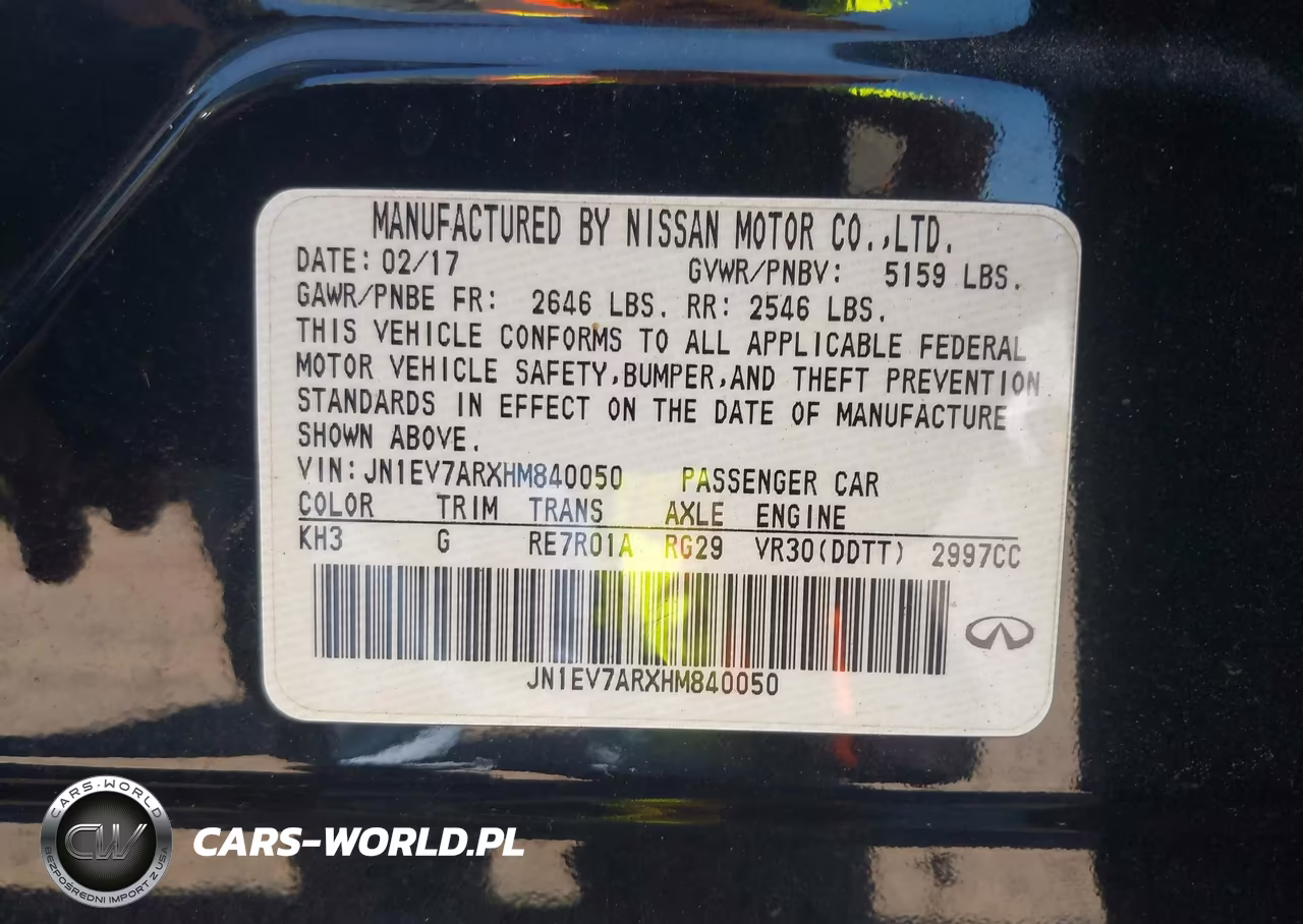 2017 Infiniti Q50 3.0T Signature Edition VIN:JN1EV7ARXHM840050 - 9