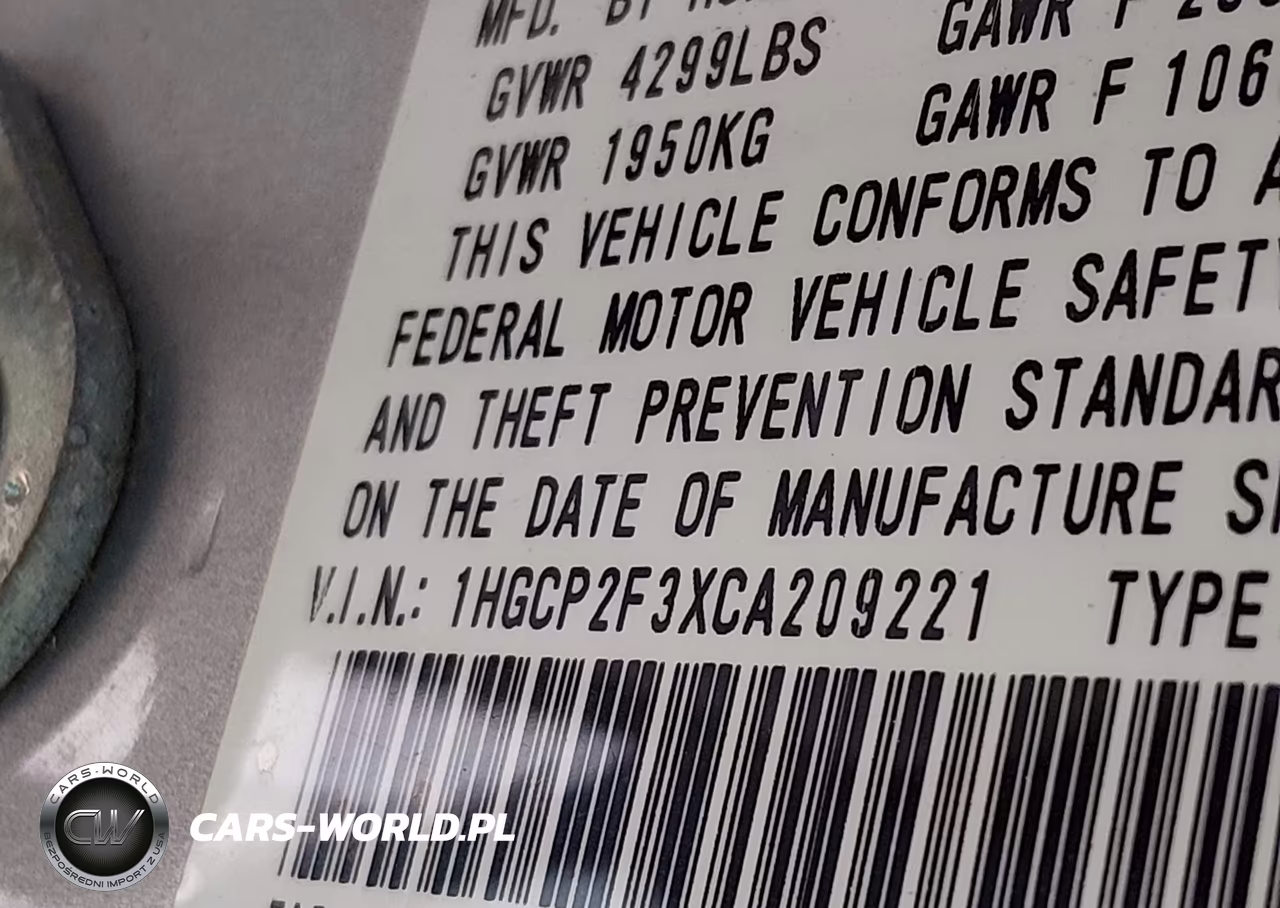 2012 Honda Accord Sdn Lx VIN:1HGCP2F3XCA209221 - 9