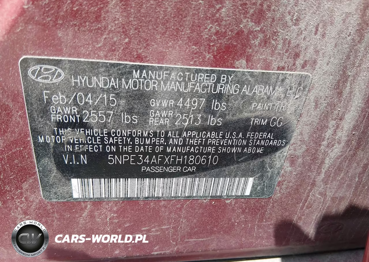2015 Hyundai Sonata Sport VIN:5NPE34AFXFH180610 - 9