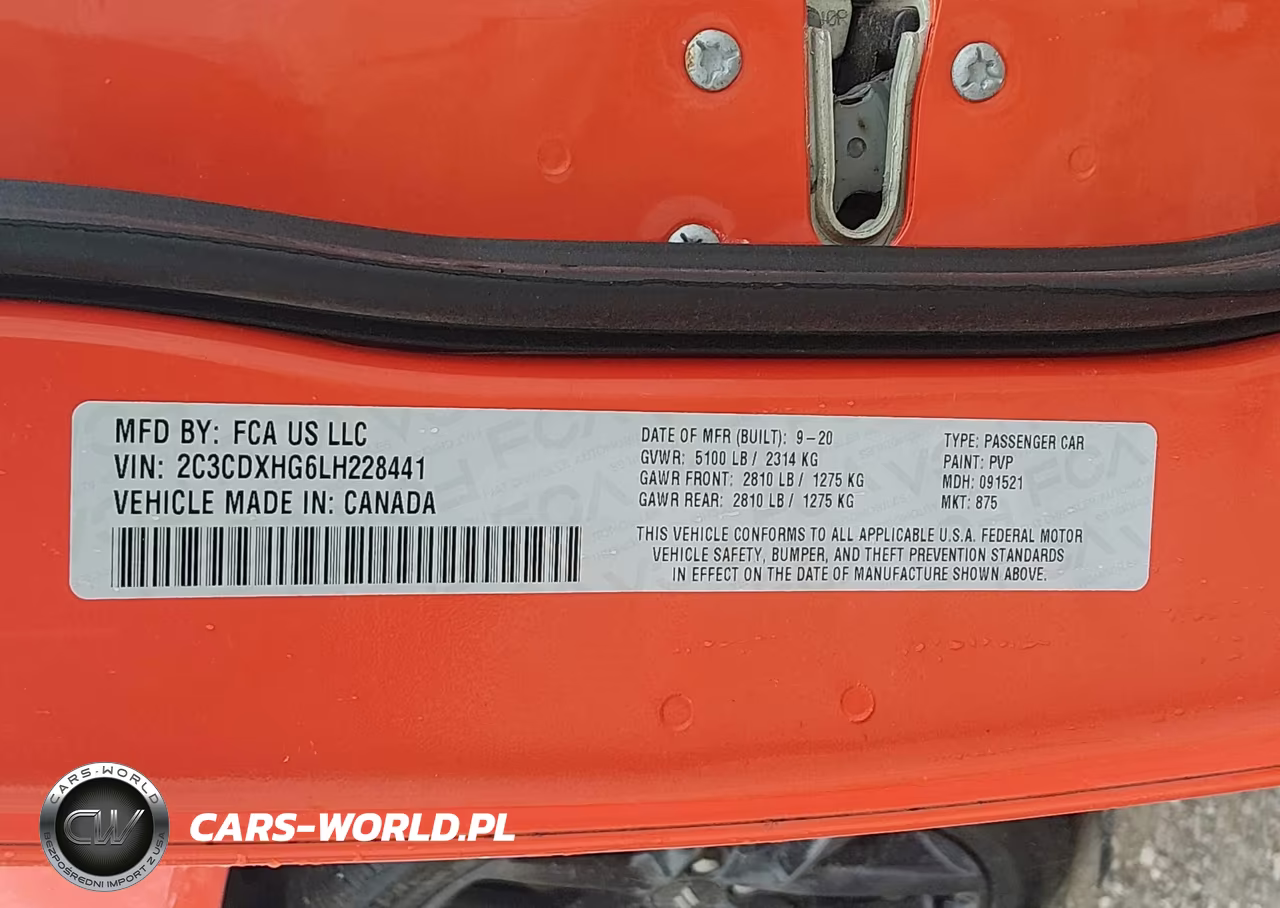 2020 Dodge Charger Gt Rwd VIN:2C3CDXHG6LH228441 - 9