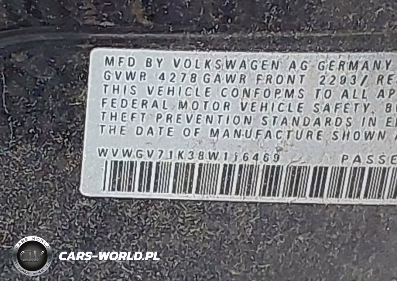 2008 Volkswagen Gti 4-Door (M6) (Eop Cw 21-08) VIN:WVWGV71K38W116469 - 9