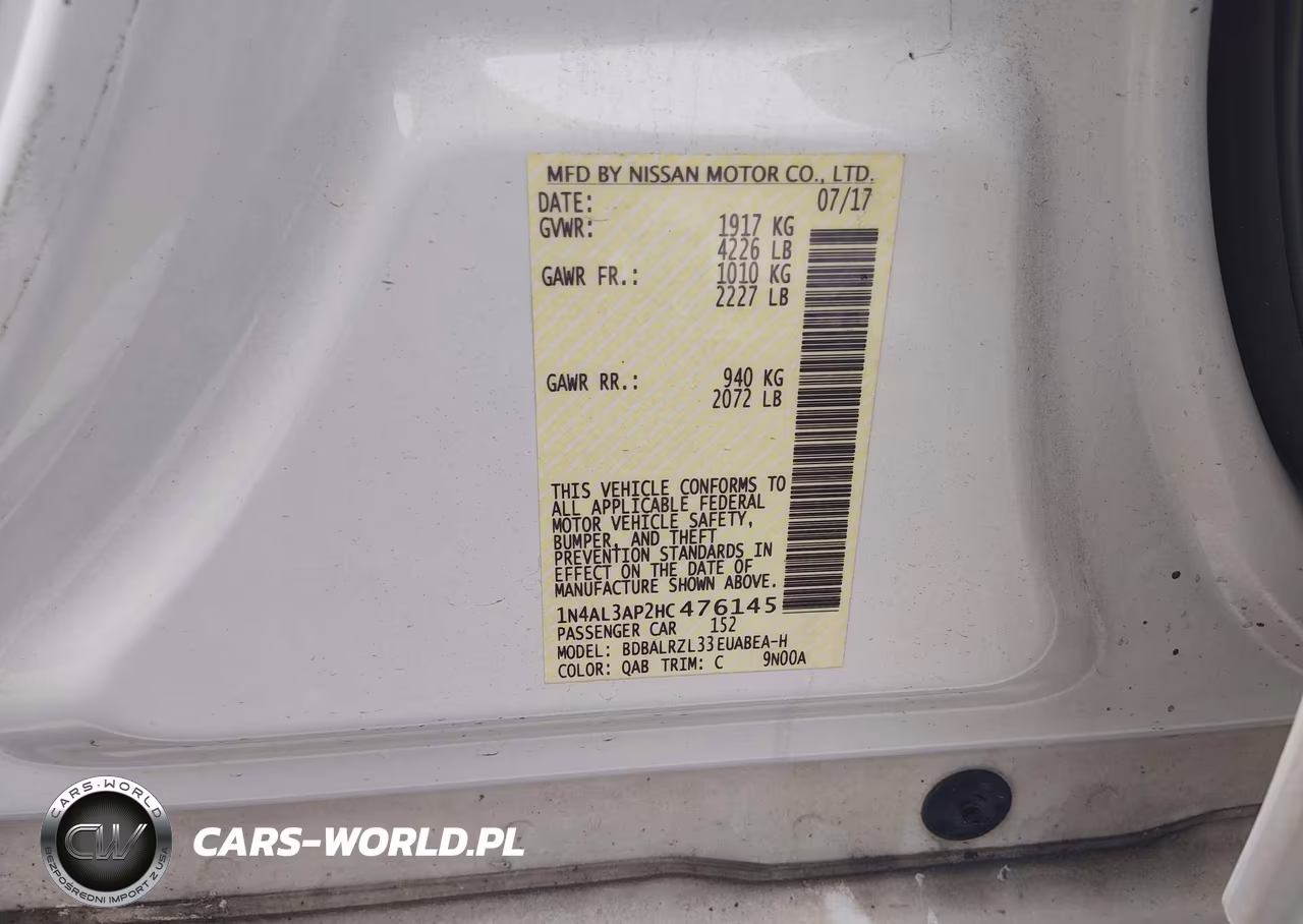 2017 Nissan Altima 2.5 Sl VIN:1N4AL3AP2HC476145 - 9