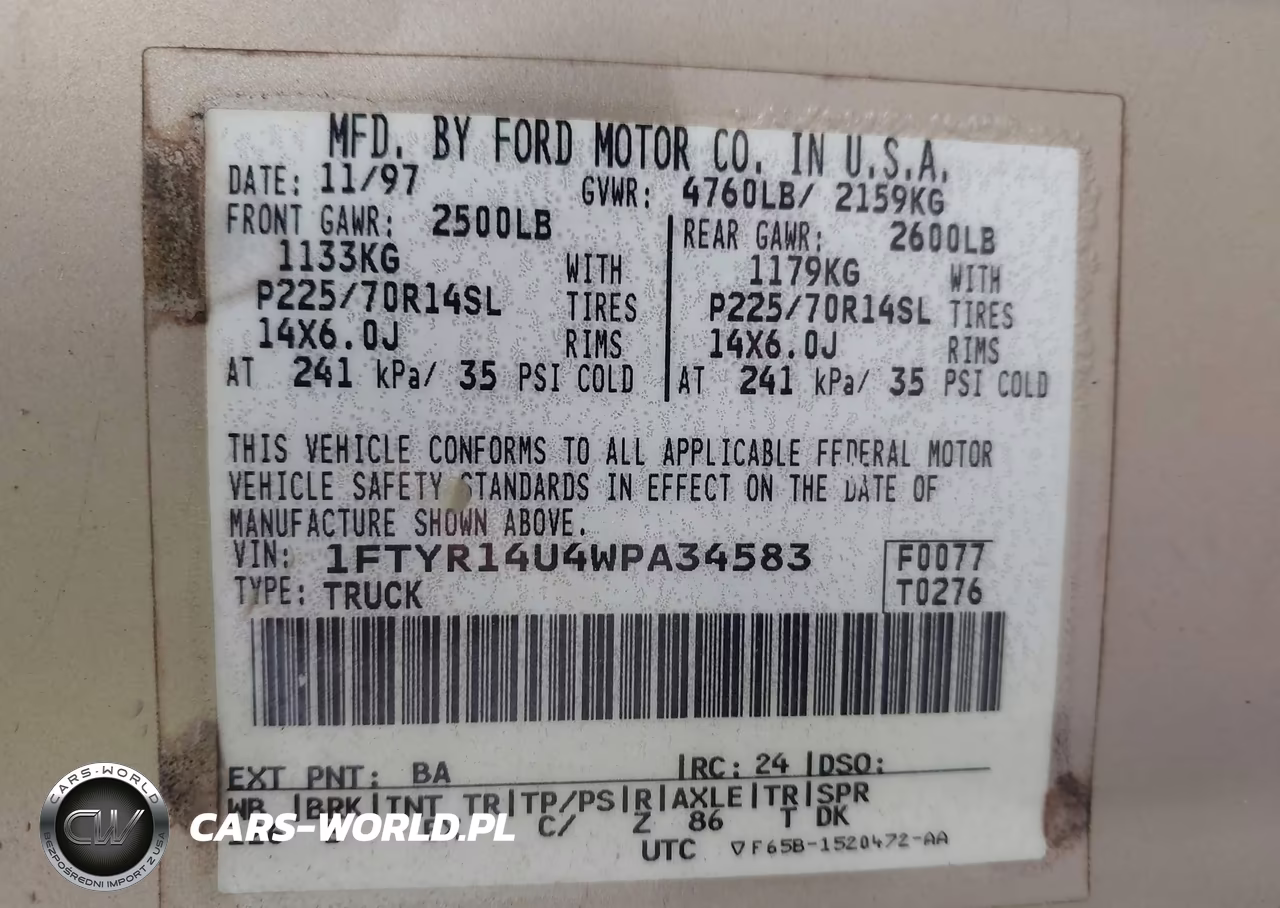 1998 Ford Ranger Splash-Xl-Xlt VIN:1FTYR14U4WPA34583 - 9