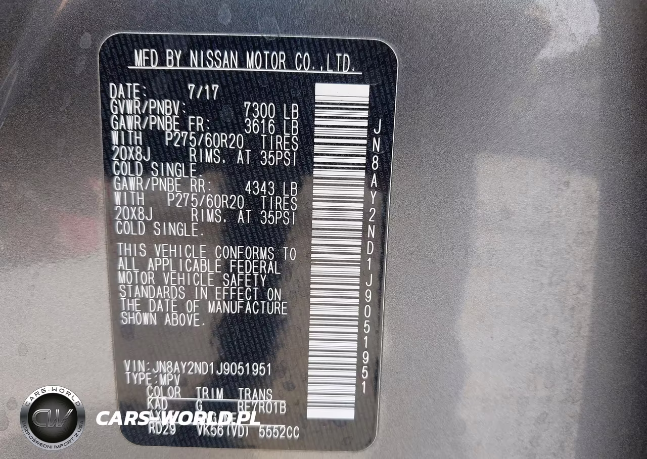 2018 Nissan Armada Sl VIN:JN8AY2ND1J9051951 - 9