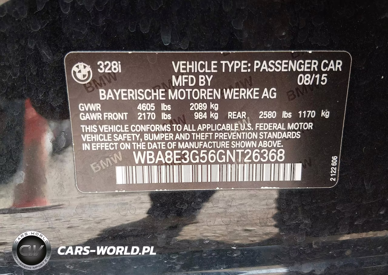 2016 BMW 328I xDrive VIN:WBA8E3G56GNT26368 - 9
