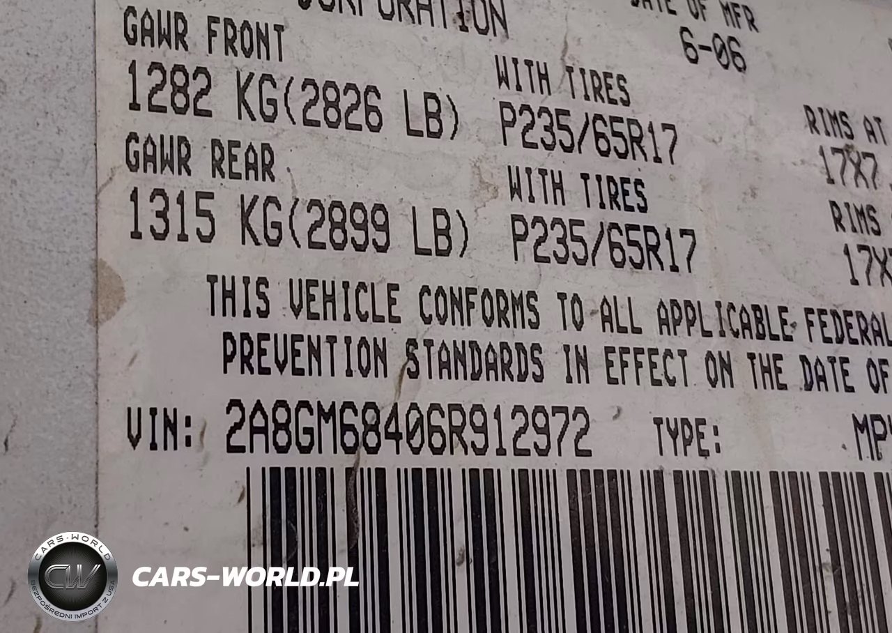 2006 Chrysler Pacifica Touring VIN:2A8GM68406R912972 - 9