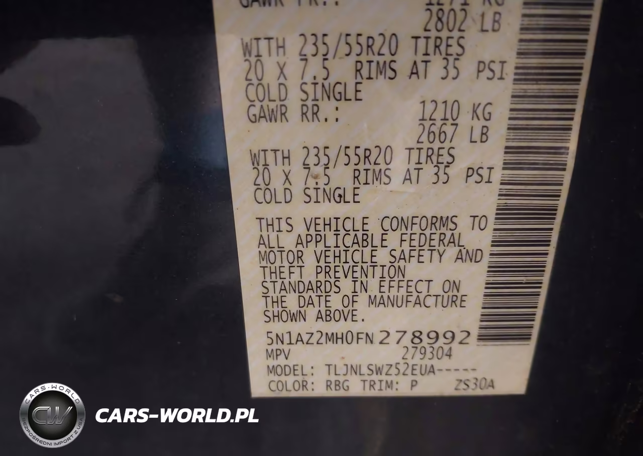 2015 Nissan Murano Platinum VIN:5N1AZ2MH0FN278992 - 9