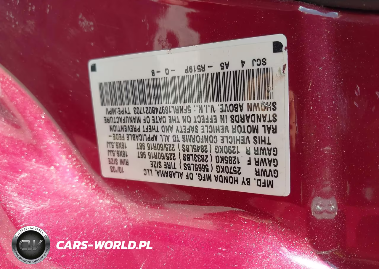 2004 Honda Odyssey Ex-L VIN:5FNRL18974B021703 - 9
