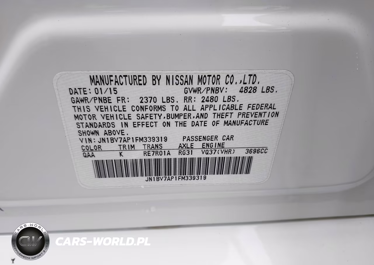2015 Infiniti Q50 VIN:JN1BV7AP1FM339319 - 9