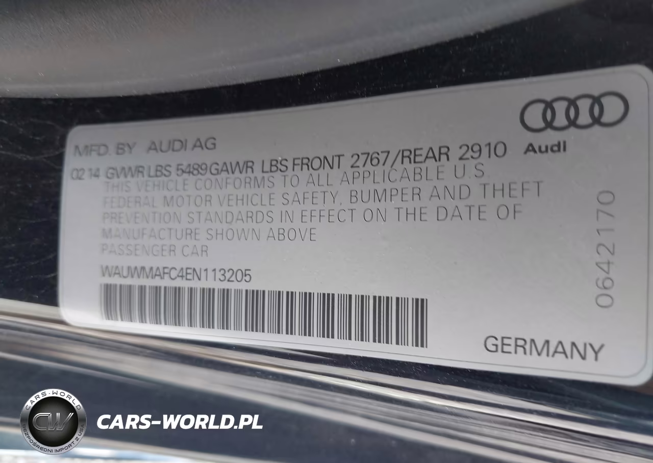 2014 Audi A7 3.0 Tdi Premium Plus VIN:WAUWMAFC4EN113205 - 9