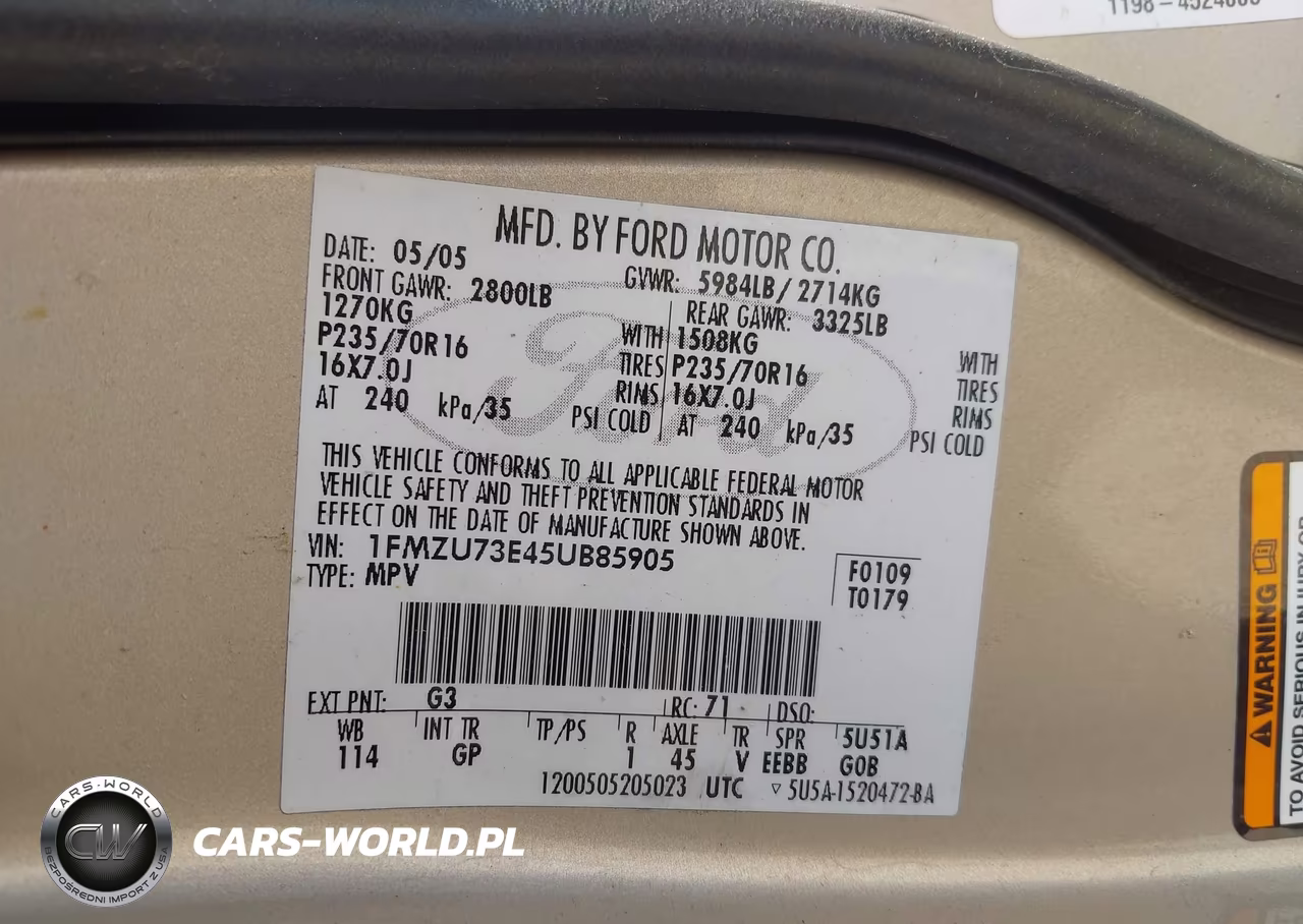 2005 Ford Explorer Xlt-Xlt Sport VIN:1FMZU73E45UB85905 - 9