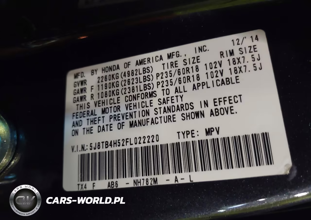 2015 Acura Rdx VIN:5J8TB4H52FL022220 - 9