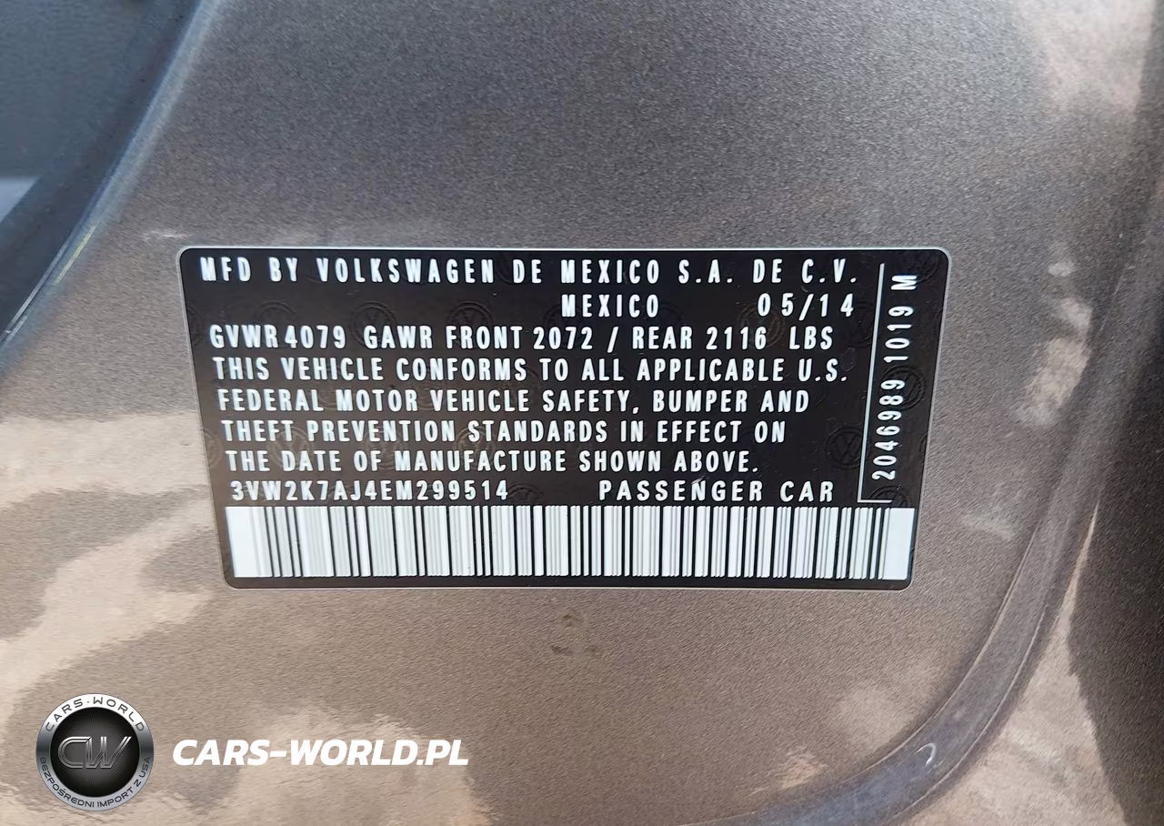 2014 Volkswagen Jetta 2.0L S VIN:3VW2K7AJ4EM299514 - 9