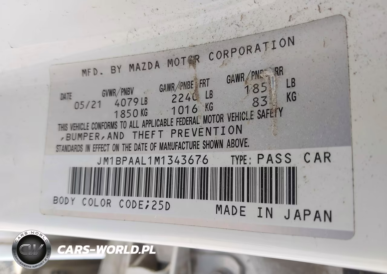 2021 Mazda Mazda3 2.5 S VIN:JM1BPAAL1M1343676 - 9
