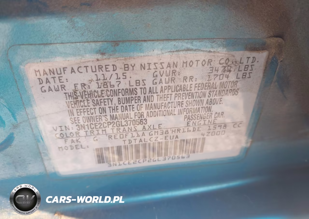 2016 Nissan Versa Note S Plus VIN:3N1CE2CP2GL370563 - 9