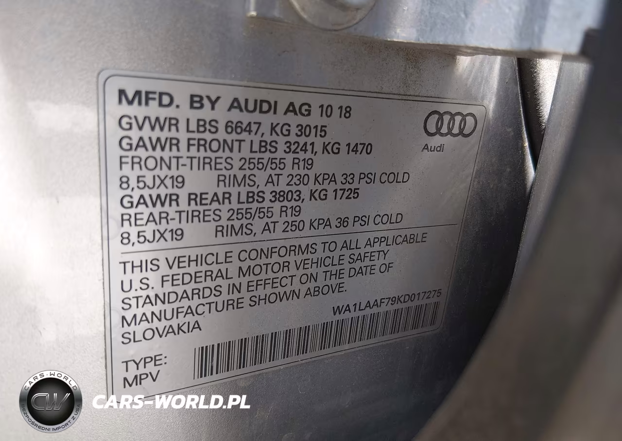 2019 Audi Q7 55 Premium-55 Se Premium VIN:WA1LAAF79KD017275 - 9