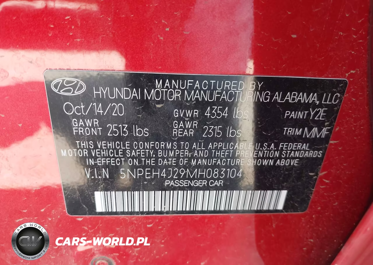 2021 Hyundai Sonata Limited VIN:5NPEH4J29MH083104 - 9