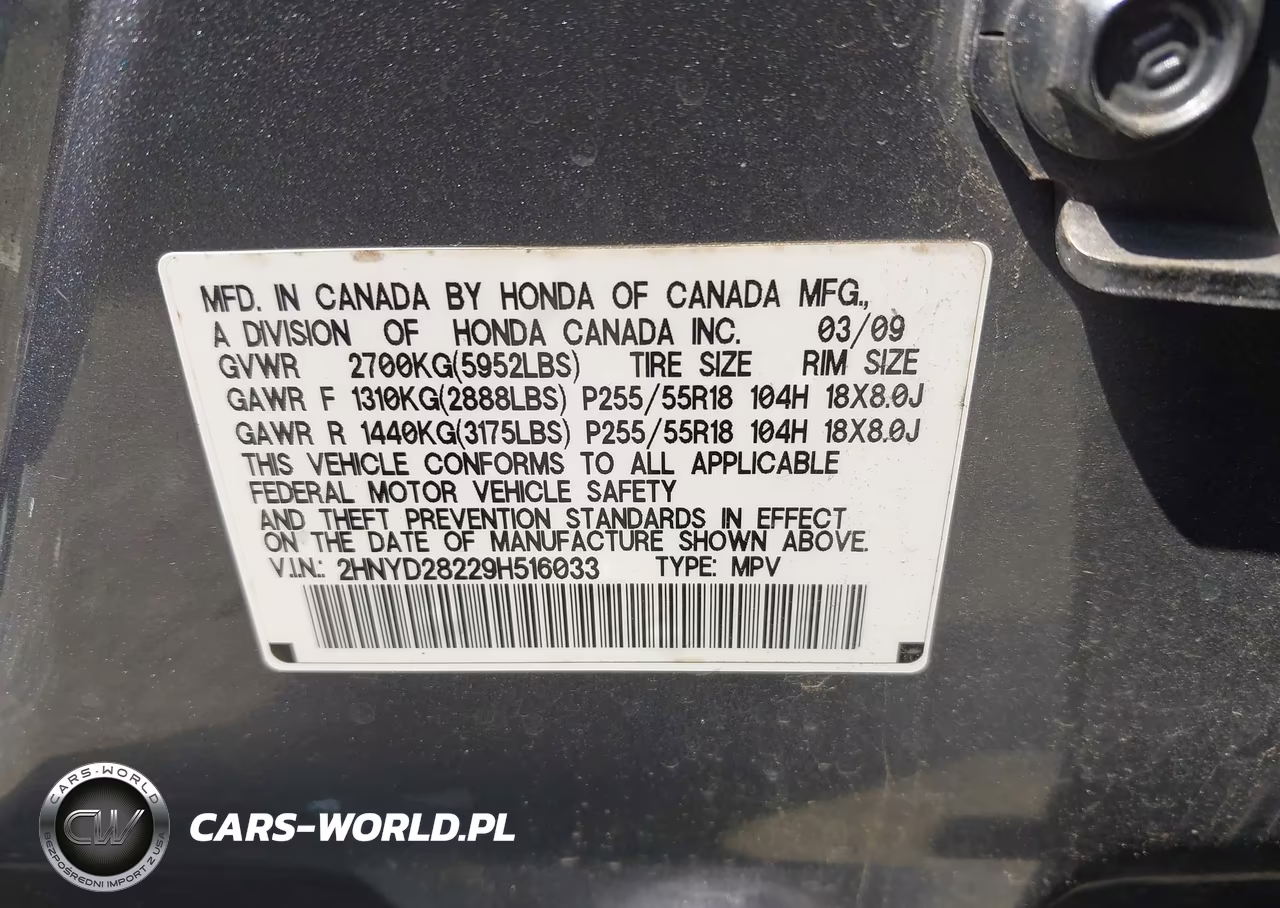 2009 Acura Mdx VIN:2HNYD28229H516033 - 9