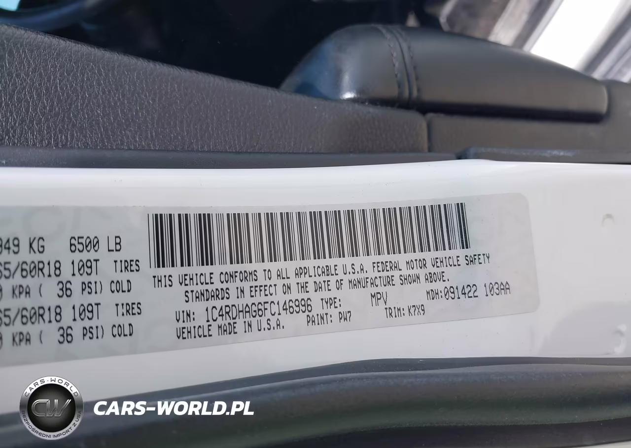 2015 Dodge Durango Sxt VIN:1C4RDHAG6FC146996 - 9