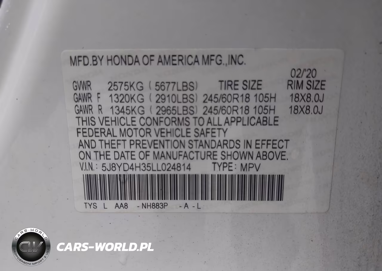 2020 Acura Mdx Standard VIN:5J8YD4H35LL024814 - 9
