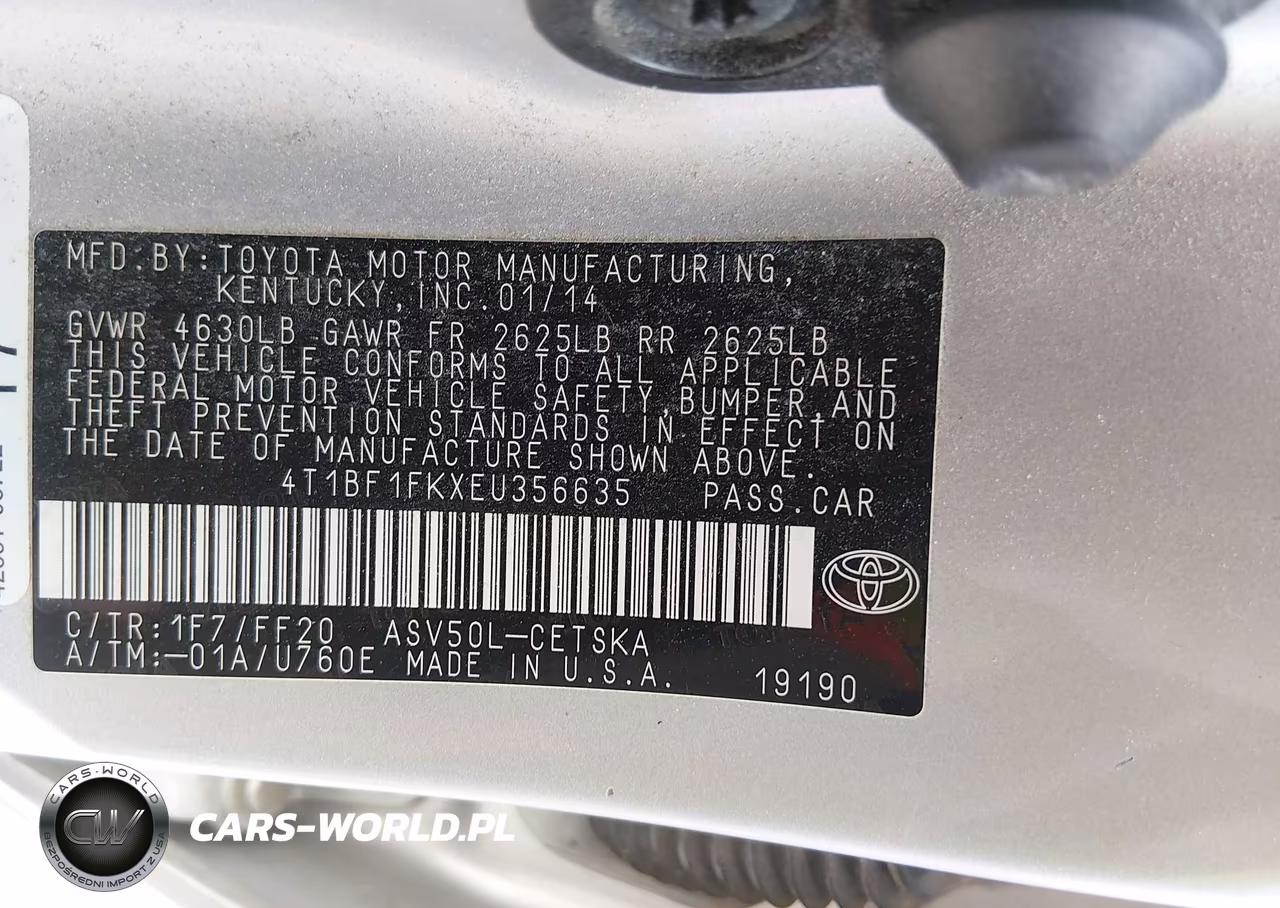 2014 Toyota Camry Se VIN:4T1BF1FKXEU356635 - 9