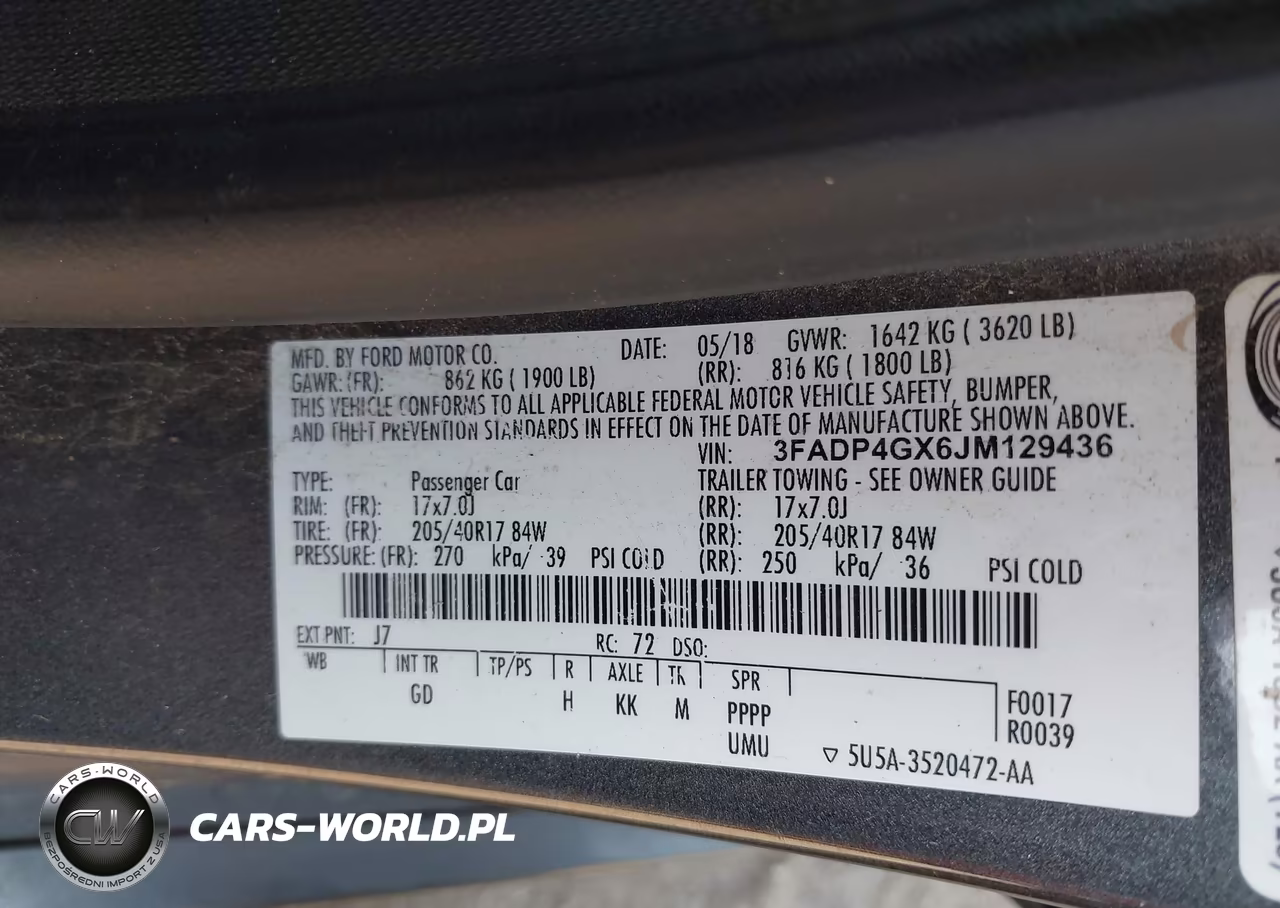 2018 Ford Fiesta St VIN:3FADP4GX6JM129436 - 9