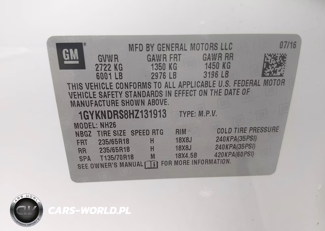 2017 Cadillac Xt5 Luxury VIN:1GYKNDRS8HZ131913 - 9