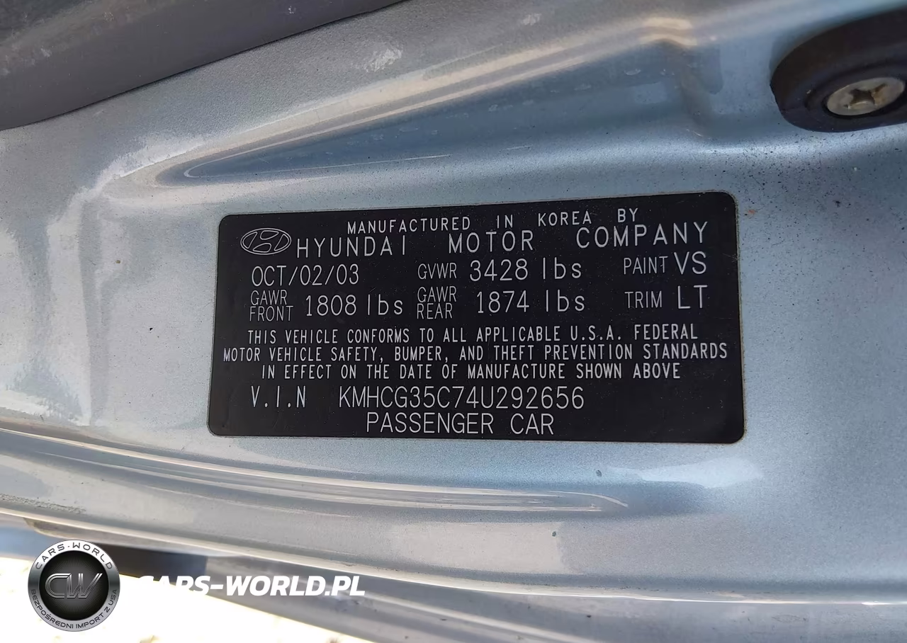 2004 Hyundai Accent Gl-Gt VIN:KMHCG35C74U292656 - 9