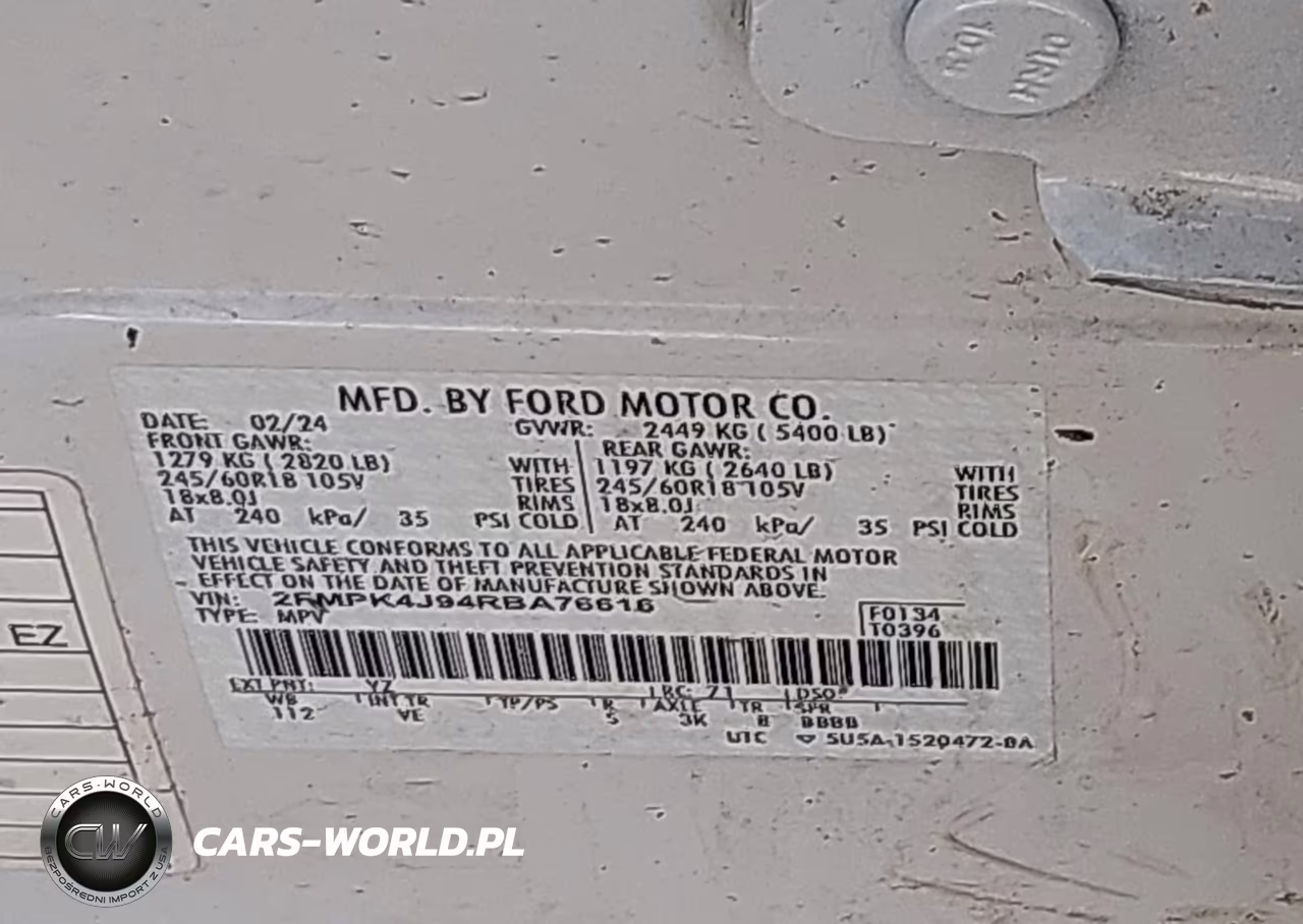 2024 Ford Edge Sel VIN:2FMPK4J94RBA76616 - 9