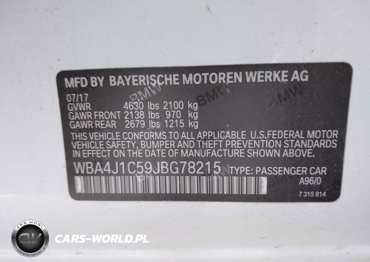 2018 BMW 430I Gran Coupe VIN:WBA4J1C59JBG78215 - 9