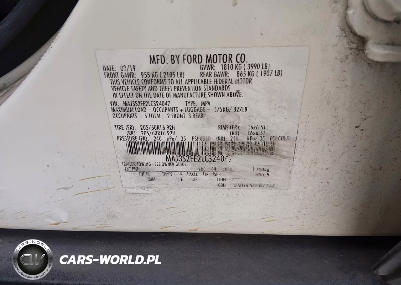 2020 Ford Ecosport S VIN:MAJ3S2FE2LC324047 - 9
